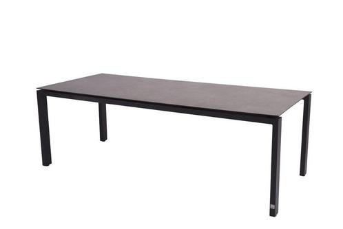 4 Seasons Outdoor Goa tafel met HPL blad dark grey 220 cm, Tuin en Terras, Tuinsets en Loungesets, Ophalen of Verzenden
