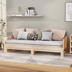 vidaXL Slaapbank uitschuifbaar massief grenenhout 2x(80x200), Huis en Inrichting, Slaapkamer | Bedden, Eenpersoons, Bruin, Verzenden