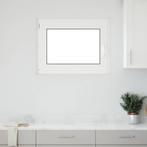 vidaXL Kelderraam RISOR 80x70 cm draai-kiep DIN links wit, Doe-het-zelf en Verbouw, Glas en Ramen, Verzenden, Nieuw