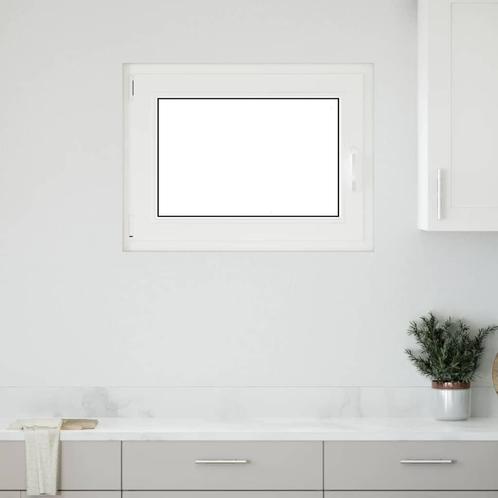 vidaXL Kelderraam RISOR 80x70 cm draai-kiep DIN links wit, Doe-het-zelf en Verbouw, Glas en Ramen, Nieuw, Verzenden