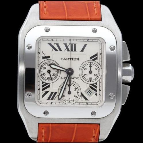 Cartier Santos 100 XL W20090X8 uit 2015, Sieraden, Tassen en Uiterlijk, Horloges | Heren, Polshorloge, Gebruikt, Verzenden