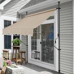 Klem zonwering luifel uitschuifbaar zandkleurig 400x120 cm, Tuin en Terras, Zonneschermen, Verzenden, Nieuw