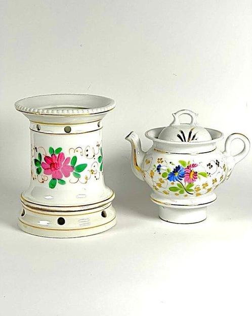 Theepot - Antieke Franse theepot genaamd Veilleuse -, Antiek en Kunst, Antiek | Glas en Kristal