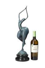 Beeld, Modernist female sculpture - 56 cm - Brons, Marmer