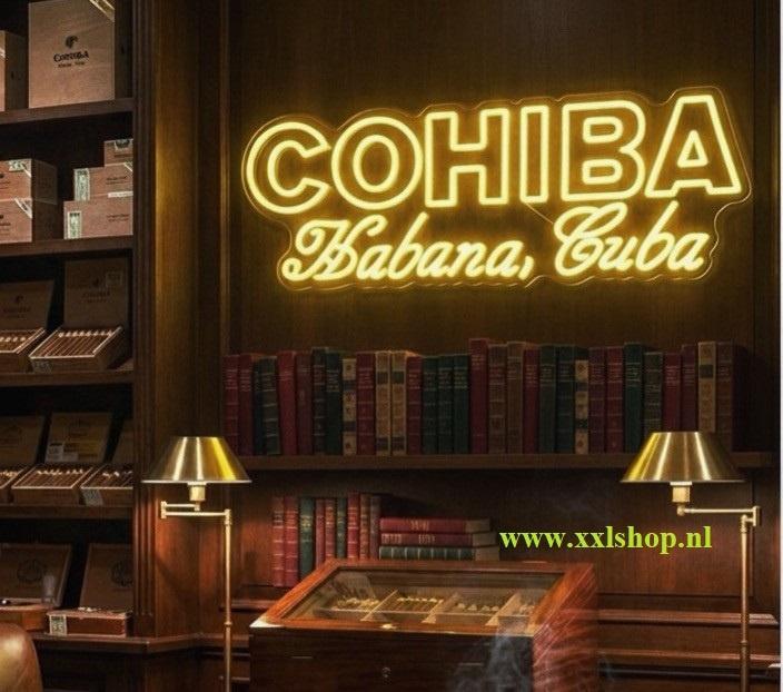 Cohiba NEON sign bord led lichtbord verlichting lamp XXL, Verzamelen, Merken en Reclamevoorwerpen, Nieuw, Verzenden