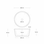 Opzet Wastafel  Circum Beton 38x18 cm ( 6 Kleuren), Doe-het-zelf en Verbouw, Sanitair, Ophalen of Verzenden, Nieuw