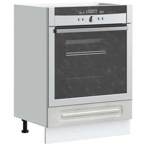vidaXL Ovenkast Kalmar bewerkt hout betongrijs, Huis en Inrichting, Keuken | Keukenelementen, Grijs, Nieuw, Verzenden