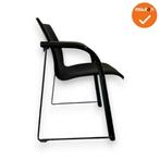 Vergaderstoel - Thonet - Zwart - nieuwe zwarte stoffering, Vergader- of Presentatieruimte, Ophalen of Verzenden, Gebruikt, Stoel