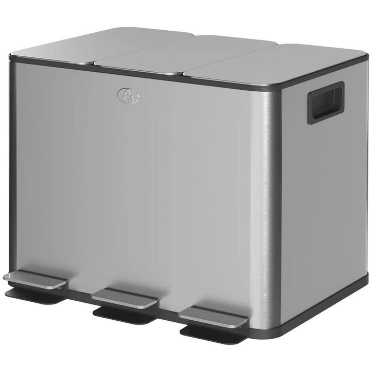 Prullenbak Met 3 X 20 L Compartimenten, Deodorant-deksel, Vi, Huis en Inrichting, Woonaccessoires | Kransen, Nieuw, Verzenden