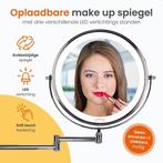 2dekans | Goliving Make Up Spiegel Met Verlichting - Ø25 cm, Huis en Inrichting, Woonaccessoires | Spiegels, Ophalen of Verzenden
