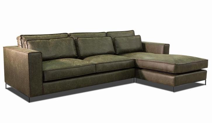 Hoekbank Iris (eco leer), Huis en Inrichting, Banken | Bankstellen, Tweepersoons, Hoekbank