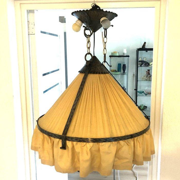 Lamp - Smeedijzer en stoffering - Amsterdamse School, Antiek en Kunst, Kunst | Designobjecten