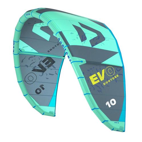 Duotone Evo 2024 | 10m | Demo Kite - 10m / Mint/ Dark Grey, Watersport en Boten, Kitesurfen, Ophalen of Verzenden