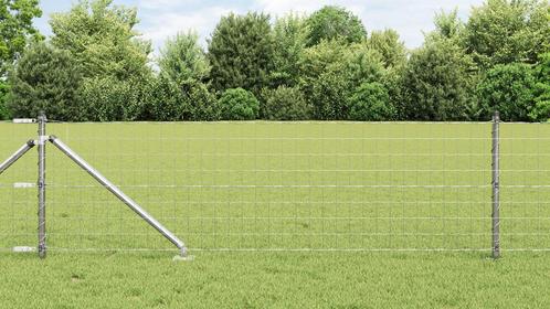 vidaXL Eurohekje met 13 spijkerpaaltjes 0.4x25 m, Tuin en Terras, Schuttingen, Nieuw, IJzer, Verzenden