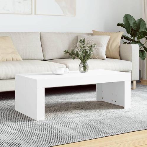 vidaXL Salontafel 102x50x36 cm bewerkt hout wit, Huis en Inrichting, Tafels | Salontafels, 100 tot 150 cm, Nieuw, Overige houtsoorten