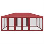 Partytent met 10 mesh zijwanden 6x4 m HDPE rood (Overige), Verzenden, Nieuw