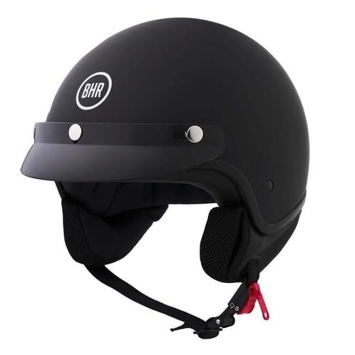 BHR 839 retro jethelm mat zwart | ECE 22.06, Motoren, Kleding | Motorhelmen, Nieuw met kaartje, Verzenden