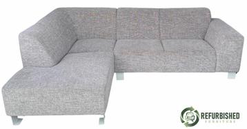 Refurbished 4-zits hoekbank grijs met 6mnd garantie! beschikbaar voor biedingen