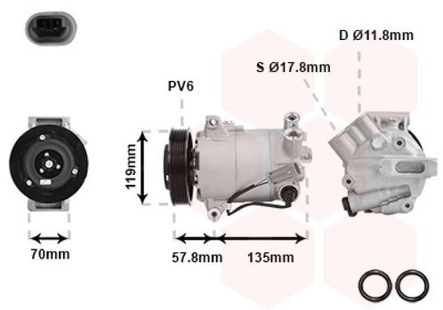 AIRCO COMPRESSOR VOOR OPEL ASTRA J 2009-2015 13250607, Auto-onderdelen, Airco en Verwarming, Nieuw, Ophalen of Verzenden