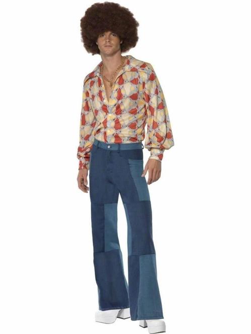 70s Denim look broek, Kleding | Heren, Carnavalskleding en Feestkleding, Nieuw, Ophalen of Verzenden