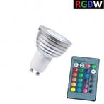 LED Spot RGB + Koel Wit - 5 Watt - GU10, Ophalen of Verzenden, Nieuw, Overige materialen, Modern