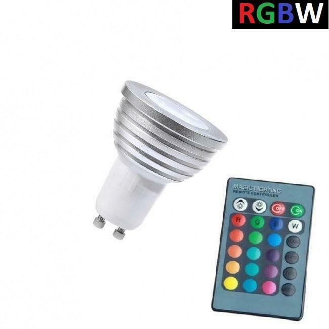 LED Spot RGB + Koel Wit - 5 Watt - GU10, Huis en Inrichting, Lampen | Spots, Nieuw, Overige materialen, Ophalen of Verzenden