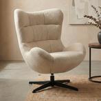 *WOONWINKEL* Oorfauteuil Modern Beige Stof, Huis en Inrichting, Verzenden, Nieuw, Stof