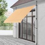 Klem zonwering Stem luifel uitschuifbaar geel en wit 350x120, Verzenden, Nieuw