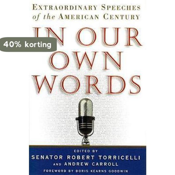 In Our Own Words 9781568362915 Robert G. Torricelli, Boeken, Taal | Engels, Gelezen, Verzenden