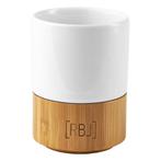 RBL Koffiemok 200ml Bamboe/Wit, Caravans en Kamperen, Nieuw