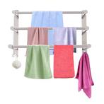 Uitschuifbaar Handdoekrek 3 Stangen met Haken RVS Wand, Verzenden, Nieuw