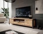 Meubella | TV-Meubel eiken zwart 210x40x50 cm, Huis en Inrichting, Kasten | Televisiemeubels, Overige materialen, Verzenden, Nieuw