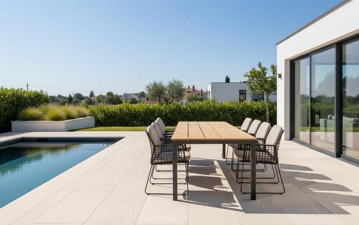 Taste by 4 Seasons Rhodos tuinset met Goa tuintafel teak, Tuin en Terras, Tuinsets en Loungesets, Ophalen of Verzenden