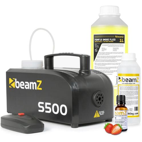 BeamZ S500 rookmachine starterspakket - 500W, Muziek en Instrumenten, Licht en Laser, Rookmachine, Nieuw, Verzenden