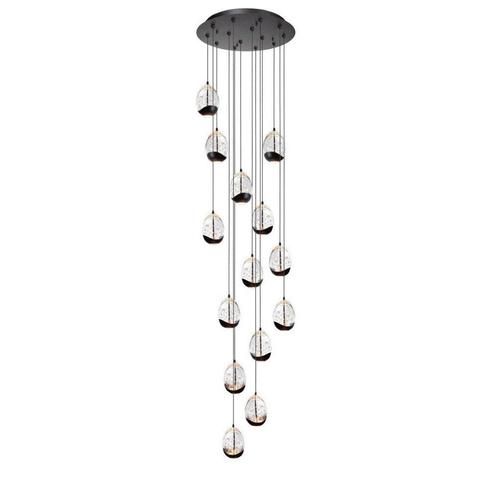 High light Hanglamp Helder Clear Egg 14 lichts Ø50cm, Huis en Inrichting, Lampen | Hanglampen, Glas, Minder dan 50 cm, Ophalen of Verzenden