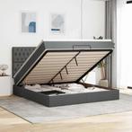vidaXL Ottoman bed met matras en LEDs 180x200cm stof, Huis en Inrichting, Eenpersoons, Verzenden, Nieuw, 80 cm