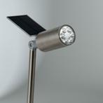 Solar LED prikspot Accent – RVS tuinspot met grondspies, Nieuw, Minder dan 50 watt, Rvs, Led