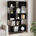 vidaXL Boekenkast 102x28x172 cm bewerkt hout zwart, Huis en Inrichting, Verzenden, Nieuw, Overige houtsoorten