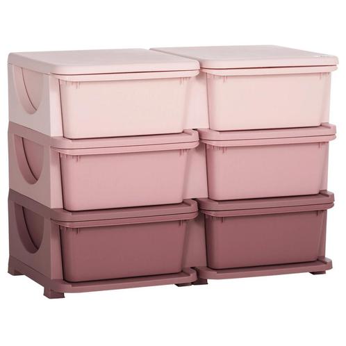 TRUUSK Opbergdoos Kunststof, Speelgoedopslag, 6 Laden, Speel, Kinderen en Baby's, Kinderkamer | Commodes en Kasten, Nieuw, Verzenden