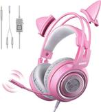 2dekans | Somic G951 - PS4 PS5 7.1 Surround - Roze Kat Ear, Muziek en Instrumenten, Microfoons, Ophalen of Verzenden, Zo goed als nieuw