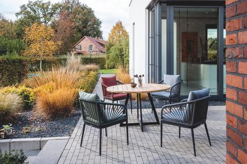 Niehoff Milan Tafel - BruinGrijs, Tuin en Terras, Tuintafels, Ophalen of Verzenden