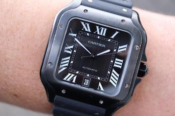 Horloge Cartier Santos Large Black DLC 09/2020 Horloge+doos beschikbaar voor biedingen