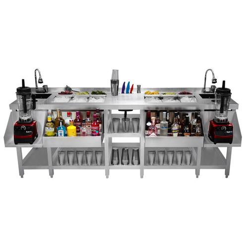 Monster Shop Tweeling Cocktail Bar Station - Vrijstaand RVS, Zakelijke goederen, Horeca | Meubilair en Inrichting, Verzenden