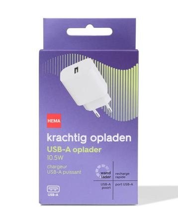 HEMA USB oplader 2.1A met 1 poort wit beschikbaar voor biedingen