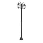 Klassieke buiten lantaarn zwart 235 cm 2-lichts IP44 - Berta, Tuin en Terras, Buitenverlichting, Nieuw, 50 tot 250 watt