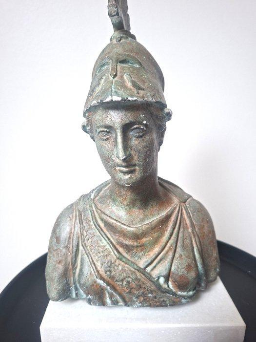 Beeld, Griekse godin Athena - 31 cm - Gips, Marmer, Antiek en Kunst, Antiek | Keramiek en Aardewerk