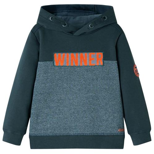 vidaXL Kindertrui met capuchon 104 donkergroen, Kinderen en Baby's, Kinderkleding | Overige, Nieuw, Verzenden