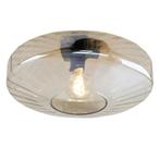 Retro plafonnière amber, Evren, Huis en Inrichting, Lampen | Plafondlampen, Ophalen of Verzenden, Nieuw, Glas, Retro