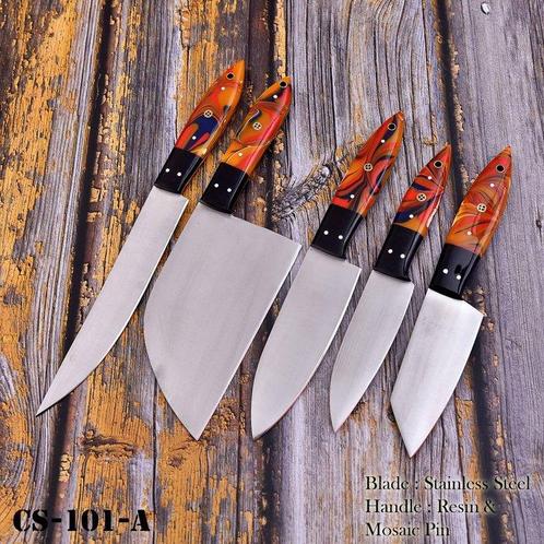 Keukenmes - Chefs knife - Hoge kwaliteit staal, zwart plaat, Antiek en Kunst, Antiek | Keukenbenodigdheden