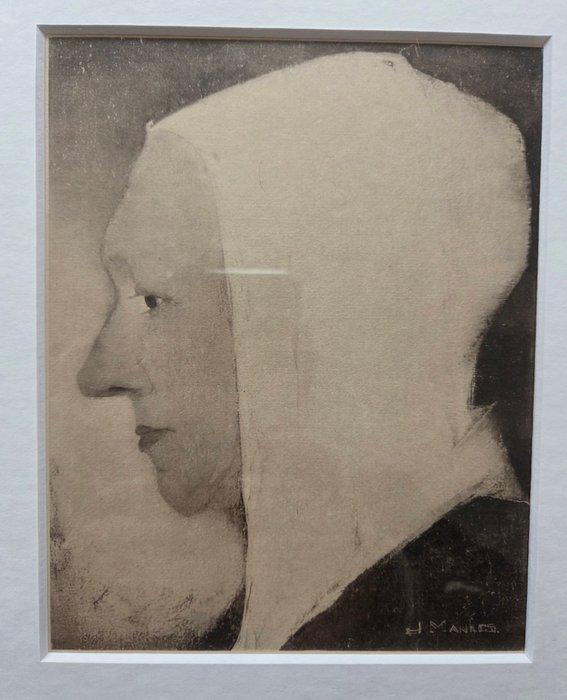 Jan Mankes (1889-1920) - Portret. Moeder van de kunstenaar., Antiek en Kunst, Antiek | Overige Antiek